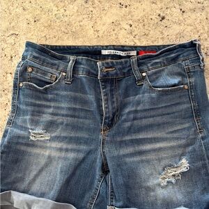 Celebrity Pink Women's Medium Blue Distressed Boyfriend Jeans